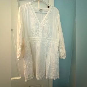 White Long Sleeve J. Crew Factory Dress